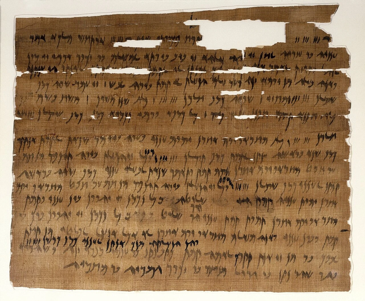 Imperial Aramaic writing in use