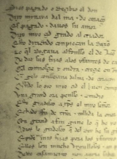 Old Spanish writing in use