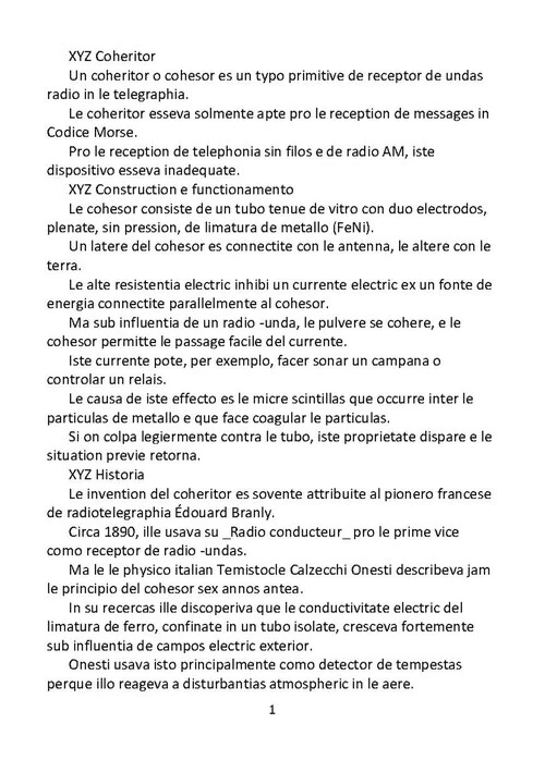 Interlingua writing in use
